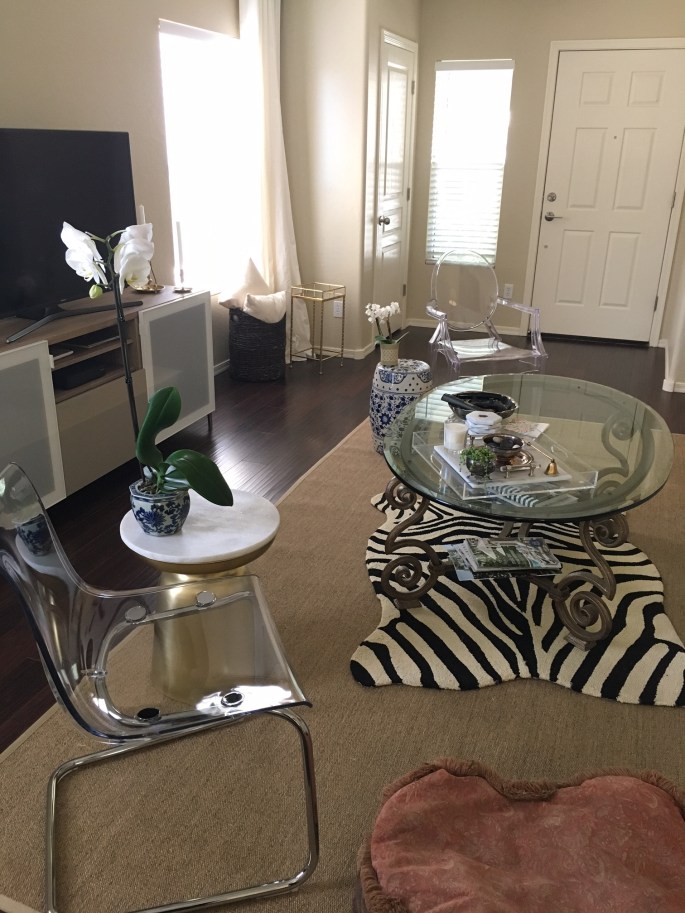 Blue and White Living Room