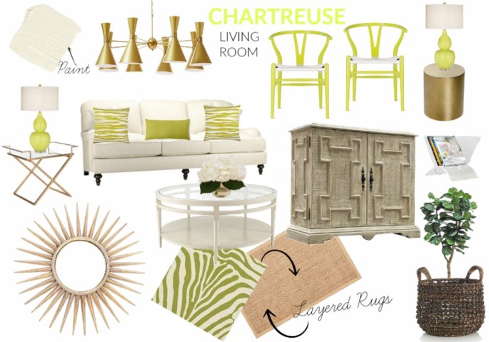 Chartreuse Living Room