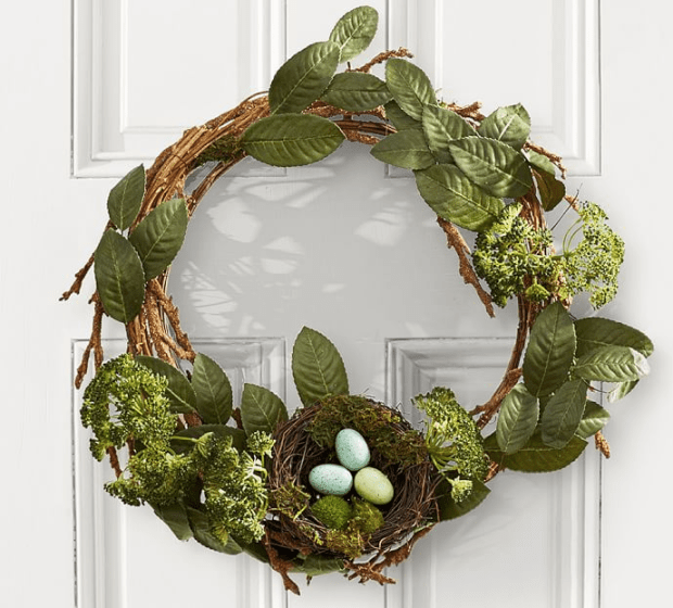 Simple DIY Spring Easter Wreath {Details Blog}